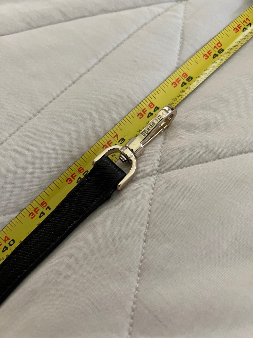 Kate Spade Black Saffiano Leather Gold Hardware Replacement Strap Authentic - Picture 12 of 16